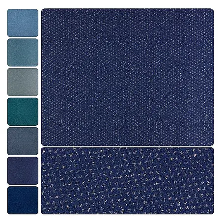 Bricoflor  Teppichboden Meterware Velours gemustert, dunkel-blau, 200 x 400 cm