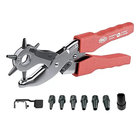 FAMEX Revolver-Lochzangen Set mit Hebelübersetzung - Made in Germany