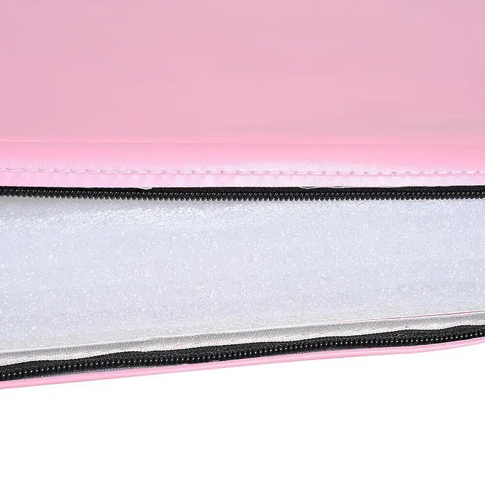 Homcom Universalmatte Gymnastikmatte - 180 x 60 cm, Rosa, Sonstiges - Rosa Reißverschlussbezug mit sichtbarer weißer Schaumstofffüllung, der das weiche Innere zeigt.