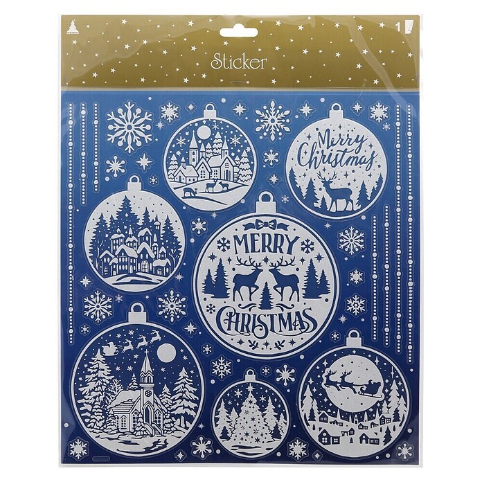 Geroma Fenstersticker (Weihnachtlich, Weiß, 31 x 38 cm) | BAUHAUS