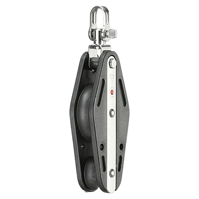 Sprenger Violinblock - 10 mm, Kugellager, Mit Wirbel, Arbeitslast: 212 kg - Doppelblock mit Wirbel und Schnappschäkel. Ideal für Segelboote, robust und langlebig.