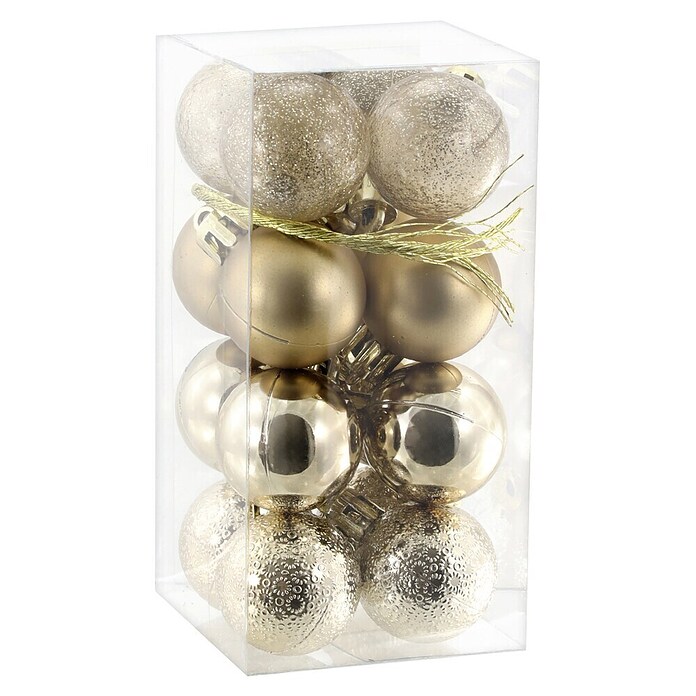 Weihnachtskugeln (Durchmesser: 3 cm, Kunststoff, Beige, 16 Stk.) | BAUHAUS