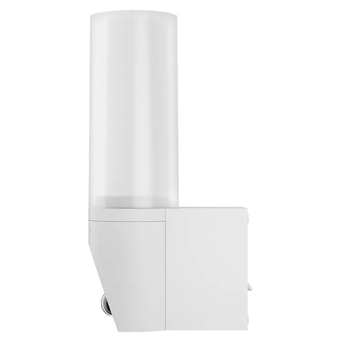 Homematic IP Außenkamera Außenlichtkamera Smart Home HmIP-COL - Weiß, Erfassungsreichweite: 120 m - Weißes, modernes WC mit zylindrischem Spülkasten, von der Seite.