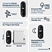 Homematic IP Außenkamera Akku Smart Home HmIP-COR (Weiß, Erfassungswinkel: 110 °) | BAUHAUS