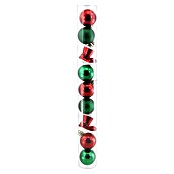 Christbaumkugel-Mix Kugeln und Stiefel (Durchmesser: 4,5 cm, Kunststoff, 9 Stk., Rot/Grün) | BAUHAUS