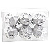 Christbaumkugel-Set (Durchmesser: 6 cm, Kunststoff, 6 Stk., Weiß/Silber) | BAUHAUS