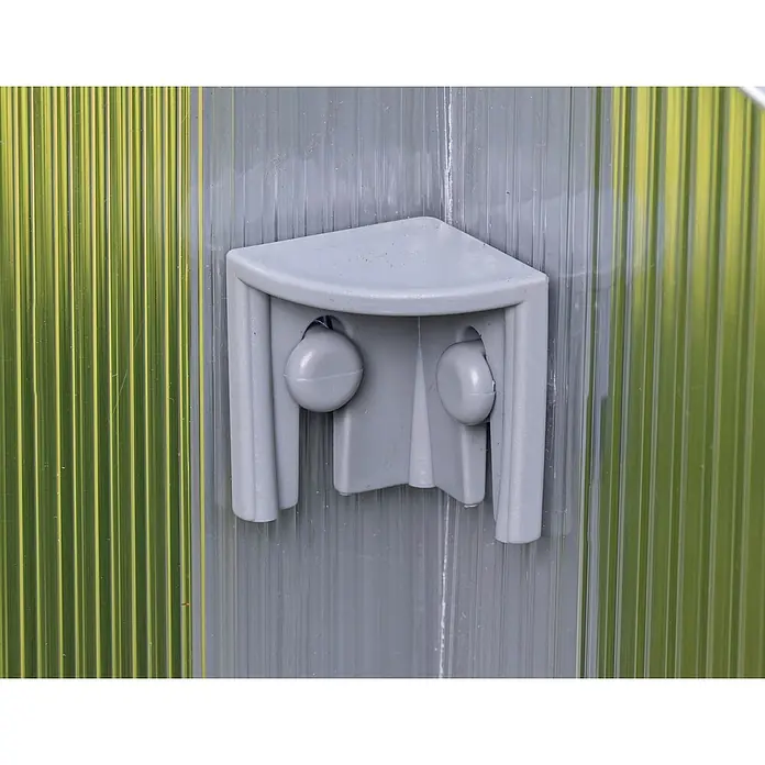 Juwel Vivero Thermo - 125 x 58 x 40 cm, Plástico - Estante esquinero de plástico gris con dos ganchos redondos integrados.