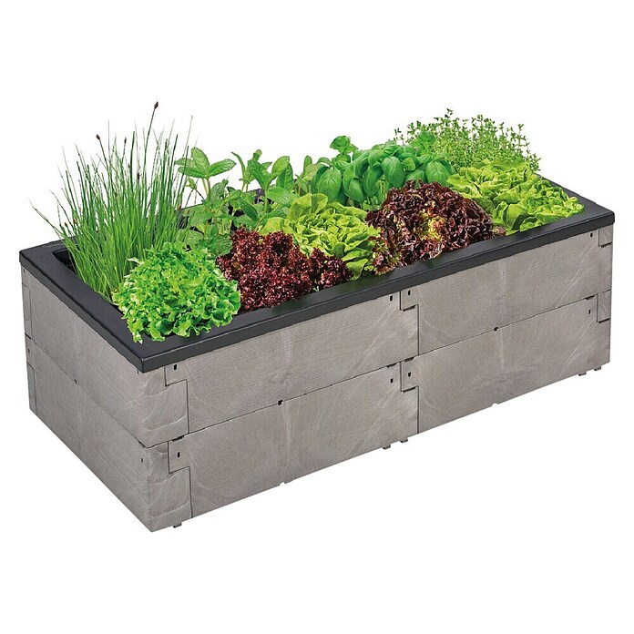 Juwel Hochbeet Timber (130 x 60 x 41 cm, Kunststoff, Nordic Wood) | BAUHAUS