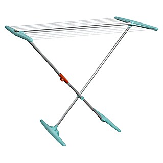 Juwel Stand-Wäscheständer SuperDry Basic Alu (Länge Wäscheleine: 11 m, L x B x H: 118 x 58 x 8,4 cm, Mint)