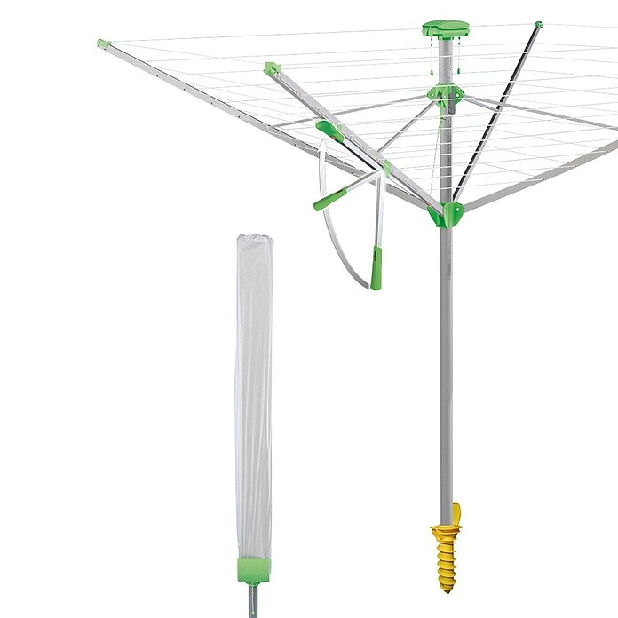 Juwel Wäschespinne Novaplus 600 Lift (Länge Wäscheleine: 51 m, Belastbarkeit: 5 - 6 Waschmaschinenfüllungen)