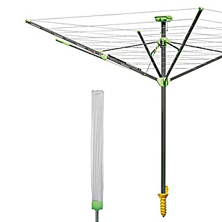 Juwel Wäschespinne Nova Plus Evolution Lift (Länge Wäscheleine: 51 m, Geeignet für Anzahl Waschmaschinenfüllungen: 5 Stk. - 6 Stk.)