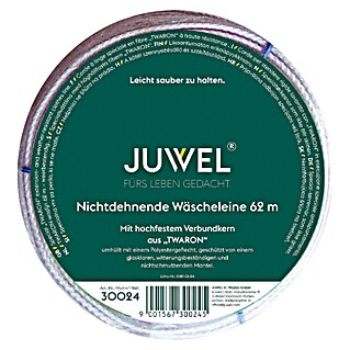 Juwel Wäscheleine Twaron (Länge: 62 m, Hochfest-Verbundkern mit Polyestergeflecht-Mantel)