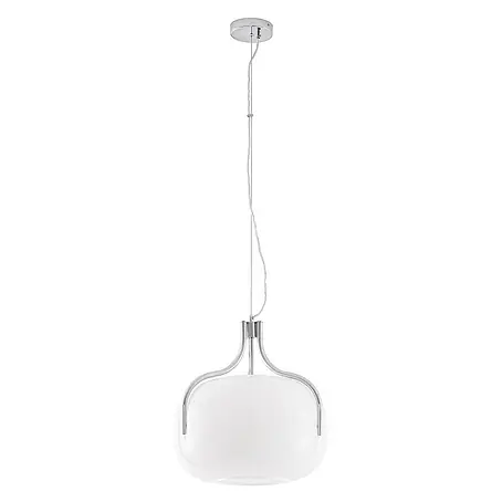 Lucande Pendelleuchte in weiß, chrom, Hängelampe