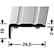 LOGOCLIC Kutni profil (Srebrno, 1 m x 24,5 mm x 20 mm, Vrsta montaže: Lijepljenje)
