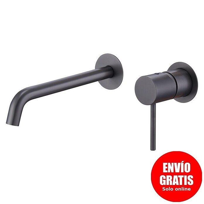 Camargue Natur Grifo de lavabo empotrado (Black gun metal) | BAUHAUS