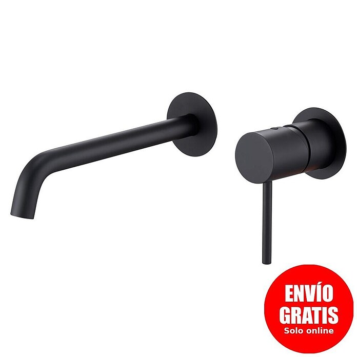 Camargue Natur Grifo de lavabo empotrado (Negro, Mate) | BAUHAUS