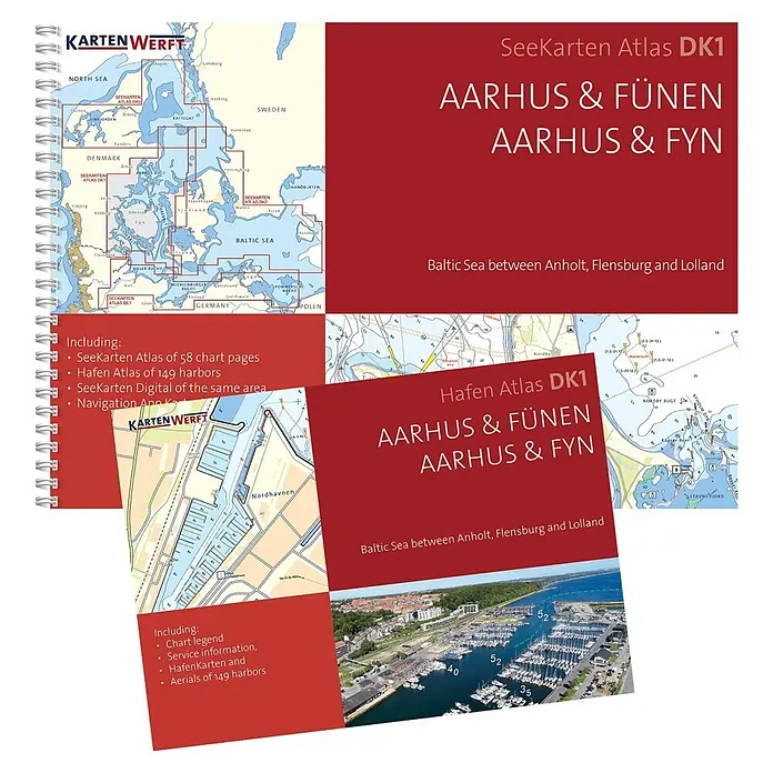 SeeKarten Atlas DK1 | Aarhus & Fünen -  - Diagonale Ansicht