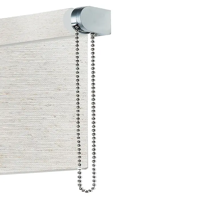 Estor enrollable Midas - An x Al: 180 x 250 cm, Gris - Estor enrollable claro y texturizado con mecanismo de cadena plateada.
