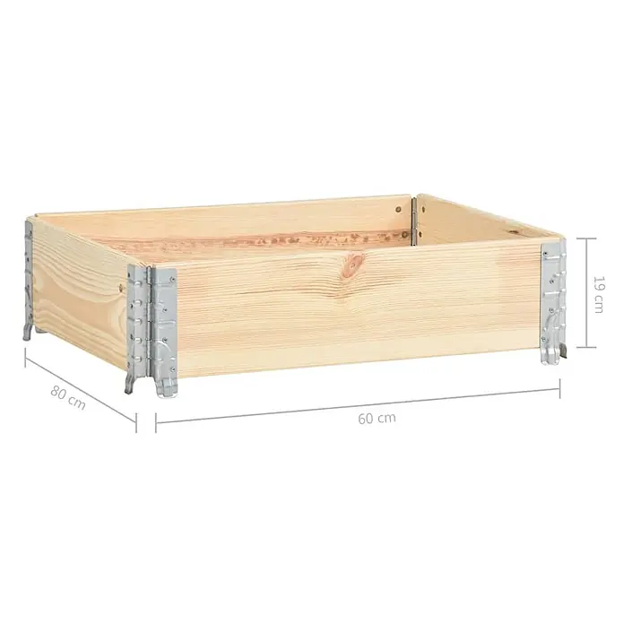 Furnicato Hochbeet - 60 x 80 x 19 cm, Holz, Braun - Kiefernholz-Schubkasten mit Metalleckbeschlägen, Maße 80x60x19 cm.