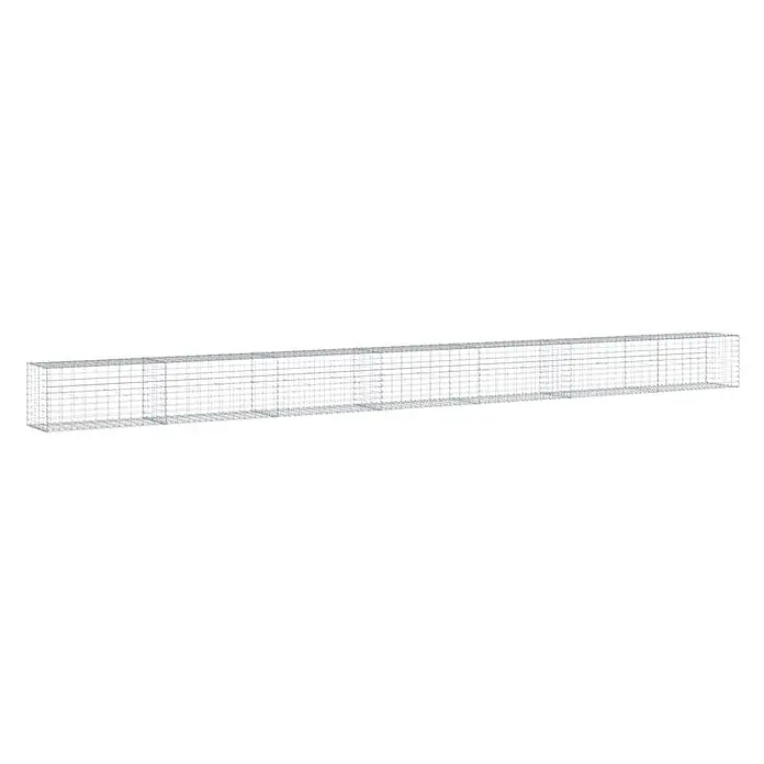 Furnicato Gabione - 700 x 50 x 50 cm, Metall, Maschenbreite: 50 mm, Maschenhöhe: 100 mm - Langer rechteckiger Drahtgitter-Gabionenkorb.