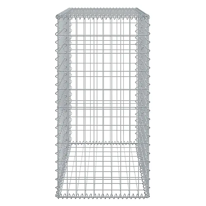 Furnicato Gabione - 100 x 50 x 100 cm, Metall, Maschenbreite: 50 mm, Maschenhöhe: 100 mm - Leerer Gabionenkorb aus verzinktem Stahldraht, ein rechteckiger Gitterkäfig für Stützmauern oder Dekoration.