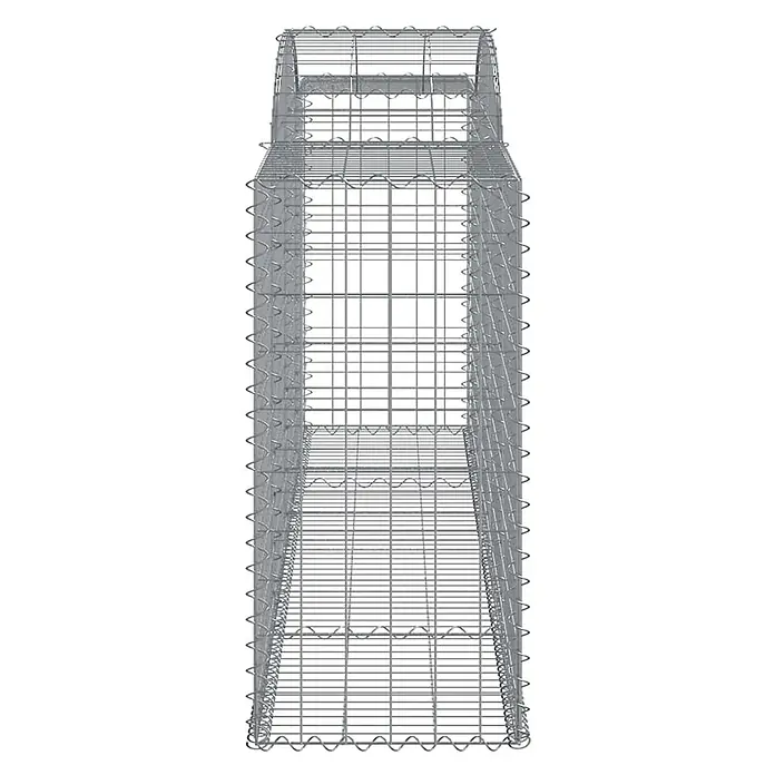 Furnicato Gabione - 50 x 300 x 120 cm, Metall, Maschenbreite: 50 mm, Maschenhöhe: 100 mm - Rechteckiger Gabionenkorb aus verzinktem Stahldraht mit wellenförmigen Kanten.