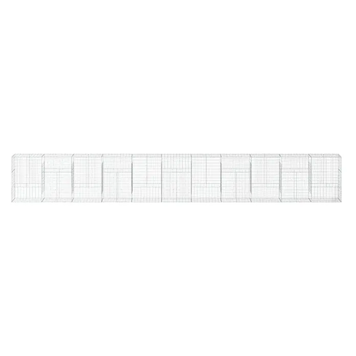 Furnicato Gabione - 1.100 x 50 x 150 cm, Metall, Maschenbreite: 50 mm, Maschenhöhe: 100 mm - Langer rechteckiger Drahtgitter-Tiertunnel oder Gartentunnel, ideal für Kleintiere oder Pflanzenschutz.