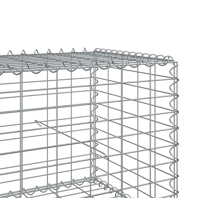 Furnicato Gabione - 300 x 50 x 50 cm, Metall, Maschenbreite: 50 mm, Maschenhöhe: 100 mm - Gabionenkorb aus verzinktem Draht für Stützmauern und Landschaftsgestaltung.
