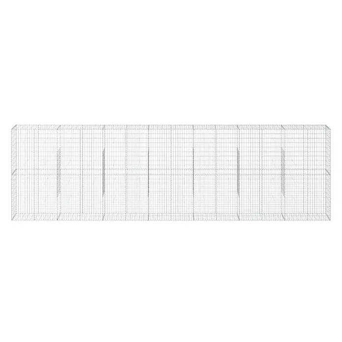 Furnicato Gabione - 700 x 50 x 200 cm, Metall, Maschenbreite: 50 mm, Maschenhöhe: 100 mm - Rechteckiger, zusammenklappbarer Drahtgitter-Gabionenkäfig für Stützmauern oder Gehege.