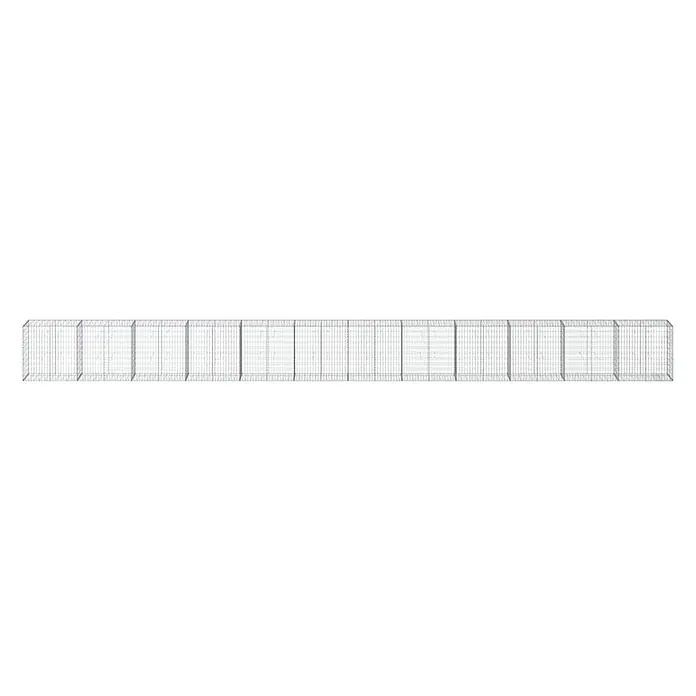 Furnicato Gabione - 1.200 x 50 x 100 cm, Metall, Maschenbreite: 50 mm, Maschenhöhe: 100 mm - Langer grauer Drahtgittertunnel, ideal für Gartenschutz oder Kleintiergehege.
