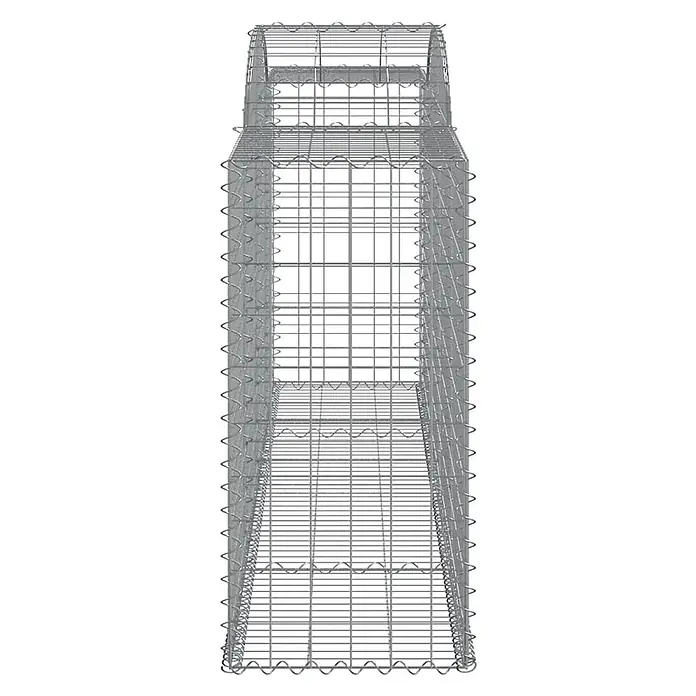 Furnicato Gabione - 50 x 300 x 120 cm, Metall, Maschenbreite: 50 mm, Maschenhöhe: 100 mm - Gabionenkorb aus verzinktem Stahldrahtgeflecht mit Spiralverbindern, geeignet für Gartenmauern oder Landschaftsgestaltung.