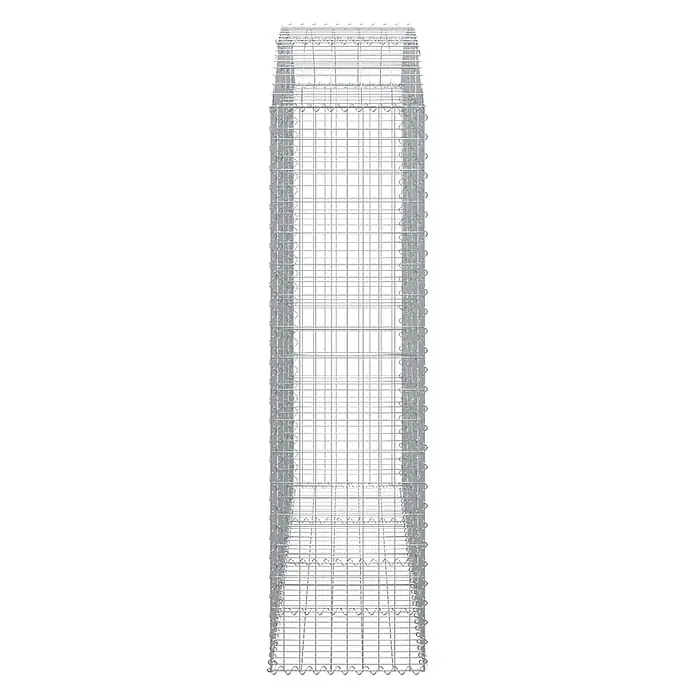 Furnicato Gabione - 200 x 200 x 50 cm, Metall, Maschenbreite: 50 mm, Maschenhöhe: 100 mm - Hoher, rechteckiger Gabionenkorb aus verzinktem Drahtgeflecht, ideal für Stützmauern und Landschaftsbau.