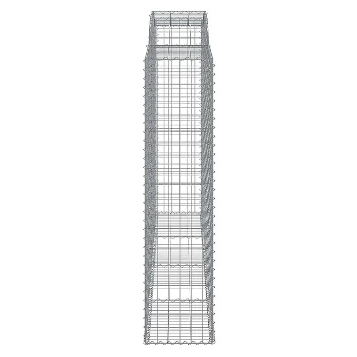 Furnicato Gabione - 50 x 300 x 220 cm, Metall, Maschenbreite: 50 mm, Maschenhöhe: 100 mm - Leerer, rechteckiger Gabionenkorb aus Drahtgitter.