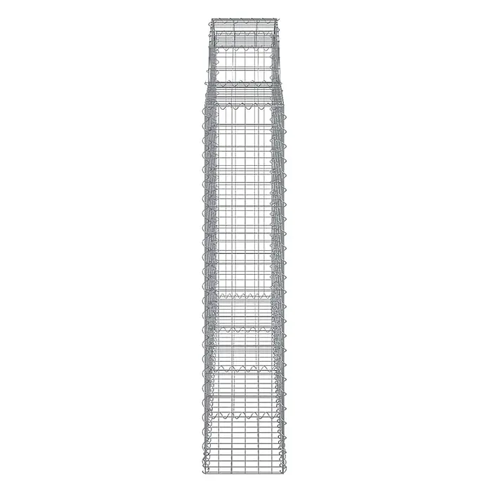 Furnicato Gabione - 160 x 200 x 30 cm, Metall, Maschenbreite: 50 mm, Maschenhöhe: 100 mm - Hoher, rechteckiger Gabionenkorb aus verzinktem Stahldrahtgeflecht, für Stützmauern oder Landschaftsgestaltung.