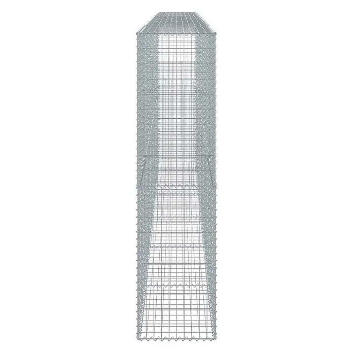 Furnicato Gabione - 600 x 50 x 200 cm, Metall, Maschenbreite: 50 mm, Maschenhöhe: 100 mm - Leerer, rechteckiger Gabionenkorb aus verzinktem Stahldrahtgeflecht.