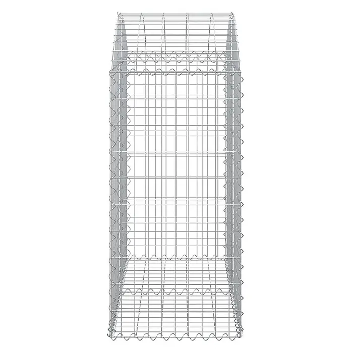 Furnicato Gabione - 50 x 100 x 120 cm, Metall, Maschenbreite: 50 mm, Maschenhöhe: 100 mm - Leerer rechteckiger Gabionenkorb aus verzinktem Stahldrahtgeflecht.