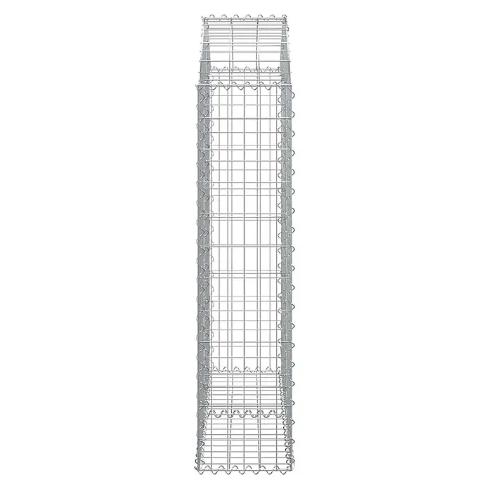 Furnicato Gabione - 30 x 100 x 140 cm, Metall, Maschenbreite: 50 mm, Maschenhöhe: 100 mm - Hoher, rechteckiger Gabionenkorb aus verzinktem Stahldrahtgeflecht zur Steinbefüllung.