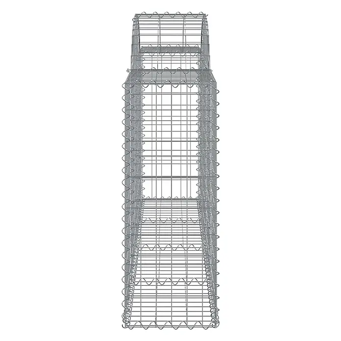 Furnicato Gabione - 100 x 200 x 30 cm, Metall, Maschenbreite: 50 mm, Maschenhöhe: 100 mm - Hoher, rechteckiger Gabionenkorb aus verzinktem Drahtgeflecht.