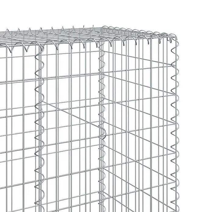 Furnicato Gabione - 900 x 50 x 200 cm, Metall, Maschenbreite: 50 mm, Maschenhöhe: 100 mm - Gabionenkorb aus verzinktem Stahlgitter für Stützmauern oder dekorative Zwecke.