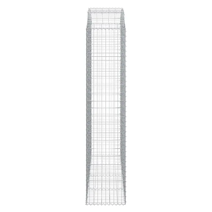Furnicato Gabione - 240 x 200 x 50 cm, Metall, Maschenbreite: 50 mm, Maschenhöhe: 100 mm - Hoher, rechteckiger Gabionenkorb aus verzinktem Drahtgeflecht, für Stützmauern oder Landschaftsgestaltung.