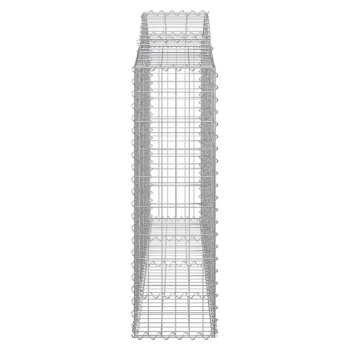 Furnicato Gabione - 30 x 200 x 120 cm, Metall, Maschenbreite: 50 mm, Maschenhöhe: 100 mm - Hoher, rechteckiger Gabionenkorb aus Metallgeflecht zum Bau von Wänden.