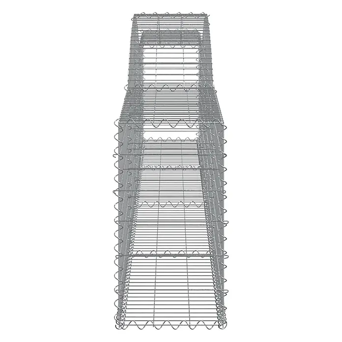 Furnicato Gabione - 30 x 400 x 80 cm, Metall, Maschenbreite: 50 mm, Maschenhöhe: 100 mm - Hoher, rechteckiger Gabionenkorb aus verzinktem Stahldrahtgeflecht, ideal für Stützmauern oder Landschaftsgestaltung.