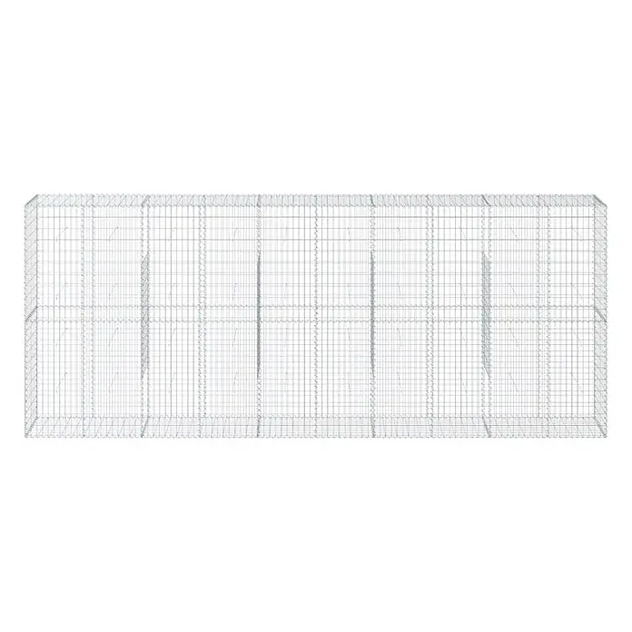 Furnicato Gabione - 500 x 50 x 200 cm, Metall, Maschenbreite: 50 mm, Maschenhöhe: 100 mm - Rechteckiger Gabionenkorb aus Drahtgitter.