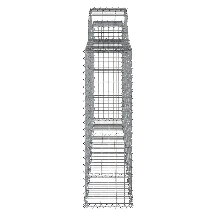 Furnicato Gabione - 120 x 300 x 30 cm, Metall, Maschenbreite: 50 mm, Maschenhöhe: 100 mm - Hoher, leerer Gabionenkorb aus grauem Drahtgitter für Landschafts- oder Bauprojekte.