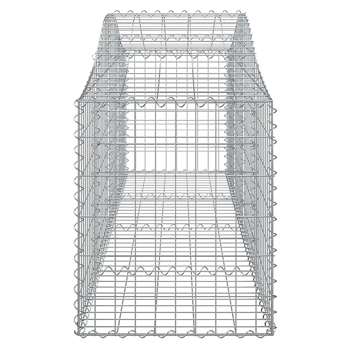 Furnicato Gabione - 50 x 200 x 80 cm, Metall, Maschenbreite: 50 mm, Maschenhöhe: 100 mm - Leerer, rechteckiger Drahtgitter-Gabionenkorb aus Metall.