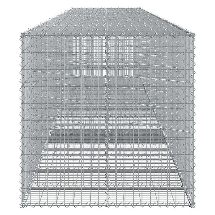Furnicato Gabione - 750 x 100 x 100 cm, Metall, Maschenbreite: 50 mm, Maschenhöhe: 100 mm - Leerer Gabionenkorb aus verzinktem Stahldraht, bereit zum Befüllen mit Steinen für Landschaftsbau oder Stützmauern.