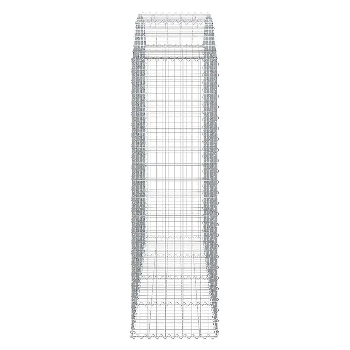 Furnicato Gabione - 180 x 200 x 50 cm, Metall, Maschenbreite: 50 mm, Maschenhöhe: 100 mm - Rechteckiger Gabionenkorb aus verzinktem Drahtgeflecht, bereit zur Steinbefüllung.