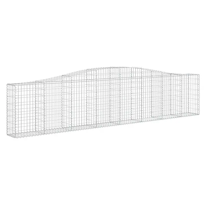 Furnicato Gabione - 30 x 400 x 100 cm, Metall, Maschenbreite: 50 mm, Maschenhöhe: 100 mm - Gabionenkorb aus Drahtgitter, länglich mit gewellter Oberseite, für Landschaftsbau oder Stützmauern.