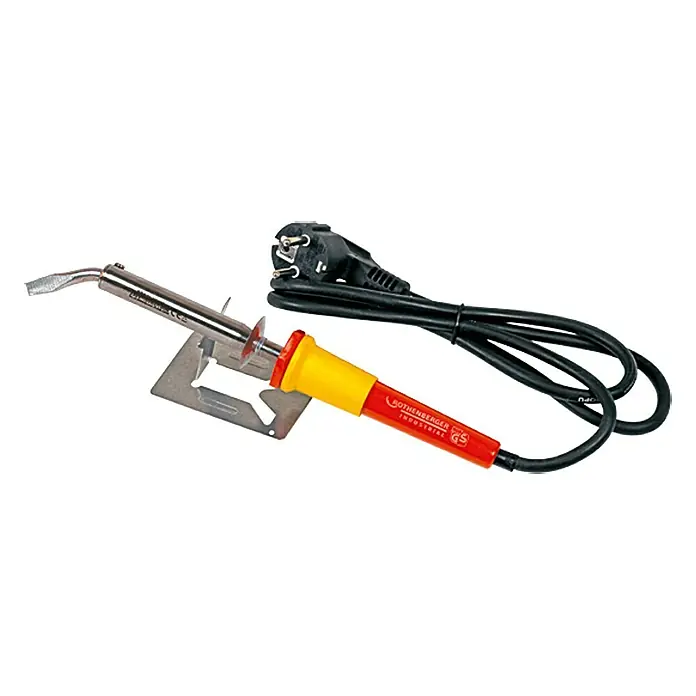 Rothenberger Industrial Soldador Profesional - 100 W - Soldador con mango amarillo y rojo, cable y enchufe.