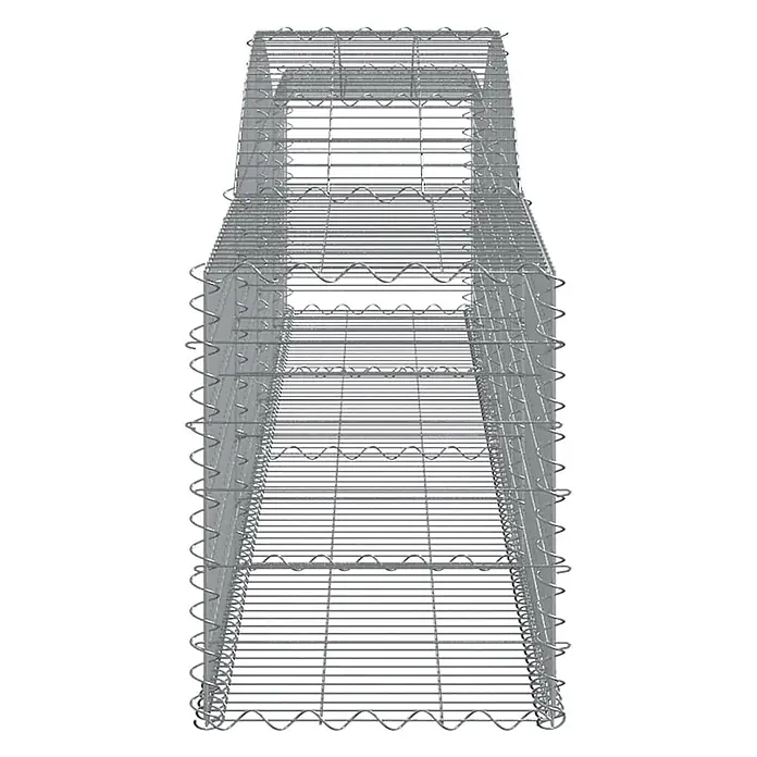 Furnicato Gabione - 80 x 400 x 50 cm, Metall, Maschenbreite: 50 mm, Maschenhöhe: 100 mm - Modularer, rechteckiger Drahtkorb aus verzinktem Stahl, für Gabionen oder Lagerung.